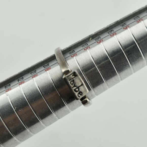 Yes No Maybe Ring 925 Sterling Silver Decision maker Dice Fun Spinner SIZE 8.5 - Picture 4 of 11